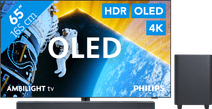 Philips 65OLED809 - Ambilight (2024) + JBL Bar 800 Black TV with a pivotable base