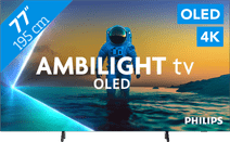 Philips Ambilight 77 inches OLED810 4K (2025) TV with a pivotable base