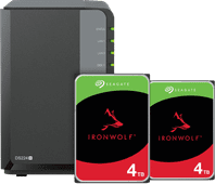 Synology DS224+ + Seagate IronWolf 4TB Doppelpack NAS Set