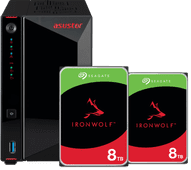 ASUSTOR AS5402T + Seagate Ironwolf 16TB (2x 8TB) NAS Set