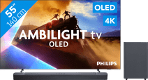Philips Ambilight 55 Zoll OLED760 4K (2025) + JBL Bar 2.1 Deep Bass M2 Schwarz Mittelgroßen Philips Fernseher