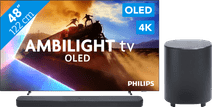 Philips Ambilight 48 Zoll OLED760 4K (2025) + JBL Bar 500 M2 Schwarz Mittelgroßen Philips Fernseher