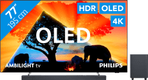 Philips 77OLED759 - Ambilight (2024) + JBL Bar 800 Black Extra large TV