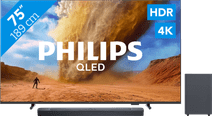Philips 75 inches PUS7800 QLED 4K (2025) + JBL Bar 2.1 Deep Bass M2 Black Extra large TV