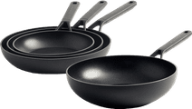 KitchenAid Classic Forged Bratpfannenset 20 + 24 + 28 cm + Wok 28 cm Bratpfanne
