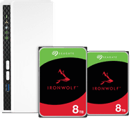 QNAP TS-233 + Seagate Ironwolf 8TB Doppelpack NAS Set