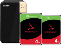 QNAP TS-264-8G + Seagate Ironwolf 4TB Doppelpack NAS Set
