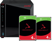 ASUSTOR AS5404T + Seagate Ironwolf 8TB (2x 4TB) NAS Set