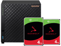 ASUSTOR AS1104T + Seagate Ironwolf 8TB (2x 4TB) NAS Set