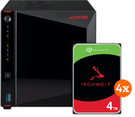 ASUSTOR AS5404T + Seagate Ironwolf 16TB (4x 4TB) NAS Set