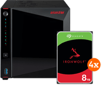 ASUSTOR AS5404T + Seagate Ironwolf 32TB (4x 8TB) NAS Set