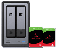 UGREEN NASync DXP2800 + Seagate IronWolf 8TB Doppelpack NAS Set