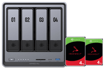 UGREEN NASync DXP4800 Plus + Seagate Ironwolf 4TB Doppelpack NAS Set
