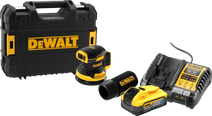 DeWalt DCW210NT-XJ 5,0 Ah POWERSTACK Akku Starterset Schleifmaschine mit Staubabsaugung