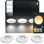 Philips Hue Adore Recessed Spot Light Bathroom White Ambiance White 3-pack Smart light including fixture