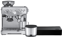 Sage Barista Express Stainless Steel + Barista Zubehörset Siebträgermaschine der Spitzenklasse