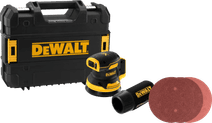 DeWalt DCW210NT-XJ (ohne Akku) + Bosch Schleifscheibe 125 mm K80, K120, K240 (25x) Schleifmaschine mit Staubabsaugung