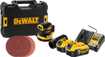 DEWALT DCW210NT-XJ 5.0Ah Battery (2x) Complete Pack Sanders with dust extraction