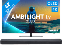 Philips Ambilight 42 Zoll OLED810 4K (2025) + JBL Bar 300 M2 Schwarz Mittelgroßen Philips Fernseher