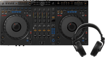 AlphaTheta DDJ-GRV6 + Pioneer DJ HDJ-X7 Schwarz DJ-Controller Set