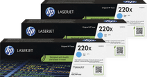 HP 220X LaserJet Toner Cyan (3 Stück) Toner für HP Drucker