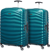 Samsonite Lite-Shock Spinner 69 cm Doppelpack Petrol Blue Leichten Koffer