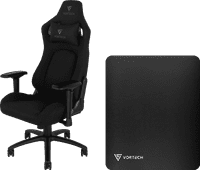 Vortech Pro Gaming Chair Black + Floor Mat Gaming chair