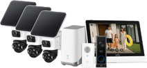 eufyCam S4 3er-Pack + HomeBase 3 + Video Doorbell E340 + Smart Display E10 Überwachungskameras mit internem Speicher