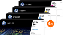 HP 415A Toner Multipack (3 Stück) Toner für HP Drucker