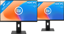 BlueBuilt 24 Zoll Full HD Monitor Doppelpack Business-Monitor für ein Setup mit zwei Monitoren