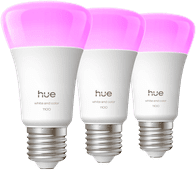 Philips Hue White & Color E27 1.100 lm 3er-Pack Philips Hue einzeln erhältliche Smart-Lampe