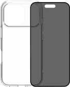 BlueBuilt Protective Backcover iPhone 17 Pro Transparent + BlueBuilt iPhone 17 Pro Panzerglas mit Blickschutzfilter Apple iPhone 17 Pro Hülle