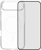 BlueBuilt Protective Backcover mit MagSafe iPhone 17 Air Transparent + BlueBuilt iPhone 17 Air Panzerglas Hülle mit gutem Fallschutz