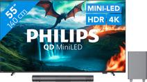 Philips Ambilight 55 Zoll MLED810 4K (2025) + Philips TAB6100 Mittelgroßen Philips Fernseher