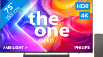 Philips Ambilight 75 inches PUS9000 QLED 4K (2025) + Philips TAB8200 TV with a pivotable base