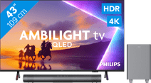 Philips Ambilight 43 Zoll PUS8500 QLED 4K (2025) + Philips TAB6100 QLED-Fernseher