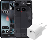 Nothing Phone (3) 256GB Schwarz 5G + BlueBuilt Ladegerät mit USB-C-Port 45 W Weiß Smartphone