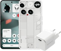 Nothing Phone (3) 256GB Weiß 5G + BlueBuilt Ladegerät mit USB-C-Port 45 W Weiß Smartphone