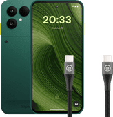 Fairphone 6 256GB Grün 5G + BlueBuilt USB-C-auf-USB-C-Kabel 1,5 m Nylon Schwarz Smartphone mit NFC