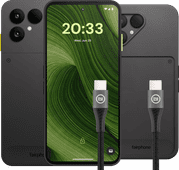 Fairphone 6 256GB Schwarz 5G + Zubehörset Smartphone mit NFC