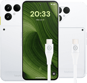 Fairphone 6 256GB Weiß 5G + Zubehörset Smartphone mit NFC