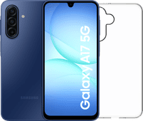 Samsung Galaxy A17 128GB Blau 5G + BlueBuilt Backcover Transparent Smartphone mit NFC