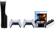 PS5 Slim mit Laufwerk + Black Ops 7 + Schwarze Cover + Zusätzlicher Controller Weiß + Ladestation 