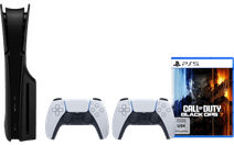 PlayStation 5 Slim mit Laufwerk + Black Ops 7 + Schwarze Cover + Zusätzlicher Controller Weiß 