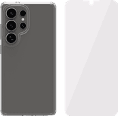 BlueBuilt Samsung Galaxy S25 Ultra Backcover Transparent + BlueBuilt Panzerglas BlueBuilt Hülle für Samsung