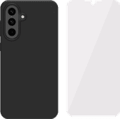 BlueBuilt Samsung Galaxy A56 Backcover Schwarz + BlueBuilt Panzerglas Samsung A56 Hülle