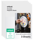 Cricut Printable Magnet Sheets A4 21x29.7cm (3 sheets) Material for Cricut Maker cutting machine