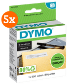 DYMO Removable Label 19x51mm 500 Units 5-pack Label