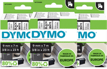 DYMO D1 9mm x 7m Black White Labels 3-pack Label