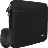 BlueBuilt Laptop Sleeve 36cm 15 inches M Black + Tradendum Mouse Mouse and laptop sleeve bundle